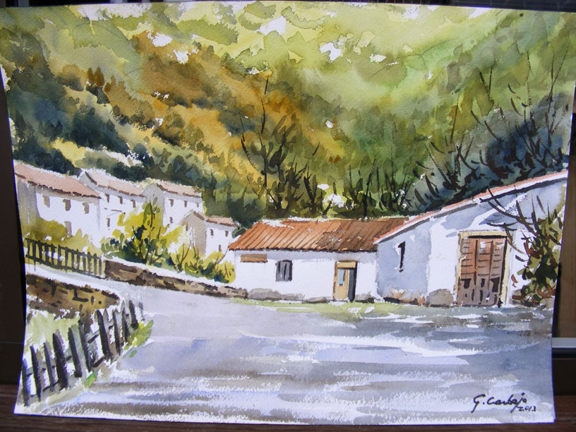 Acuarela fachada del molino