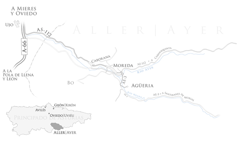 Mapa para llegar a Agüeria